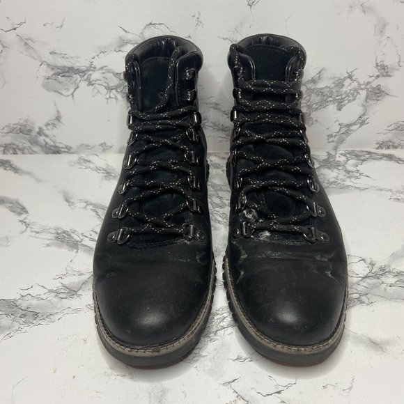 Cole Haan Zerogrand Hiker Boot Mens Size 8 Black Leather Waterproof Hiking Shoe - Picture 2 of 9